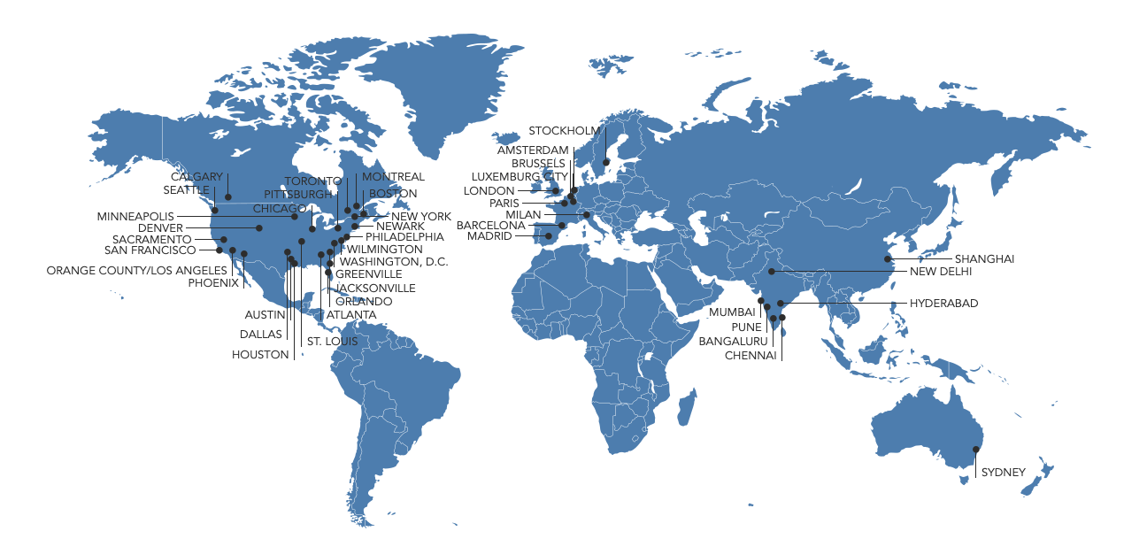 Global reach with strategic locations across the globe