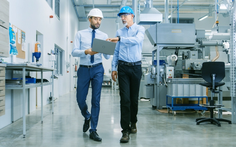 Economic developers in a distribution warehouse